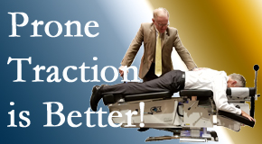 Minster spinal traction applied lying face down – prone – is best according to the latest research. Visit Minster Chiropractic Center.