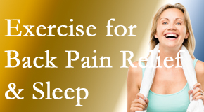 Minster Chiropractic Center shares new research about the benefit of exercise for back pain relief and sleep. 
