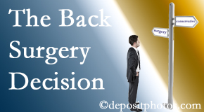 Minster back surgery for a disc herniation is an option to be carefully studied before a decision is made to proceed. 