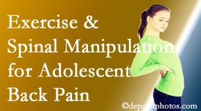Minster Chiropractic Center uses Minster chiropractic and exercise to help back pain in adolescents. 
