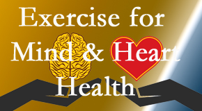 A healthy heart helps maintain a healthy mind, so Minster Chiropractic Center encourages exercise.