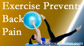 Minster Chiropractic Center encourages Minster back pain prevention with exercise.