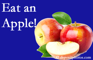 Minster chiropractic care recommends healthy diets full of fruits and veggies, so enjoy an apple the apple season!